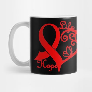 Heart awareness ribbon Mug